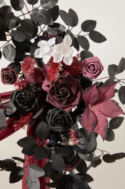 Modular Garlands Arch Decor in Black & Burgundy | Clearance