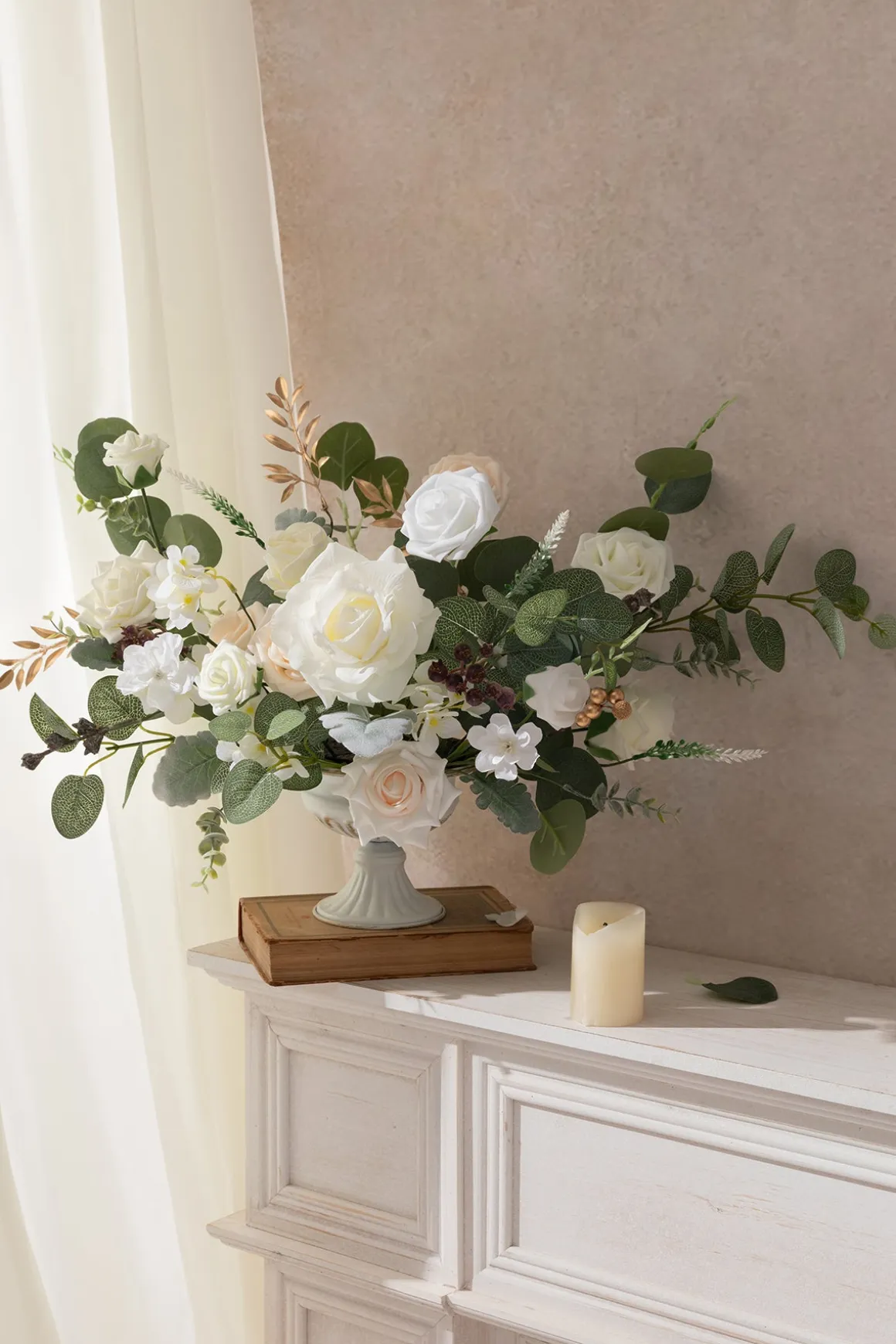 Natural White & Ivory Designer Flower Boxes