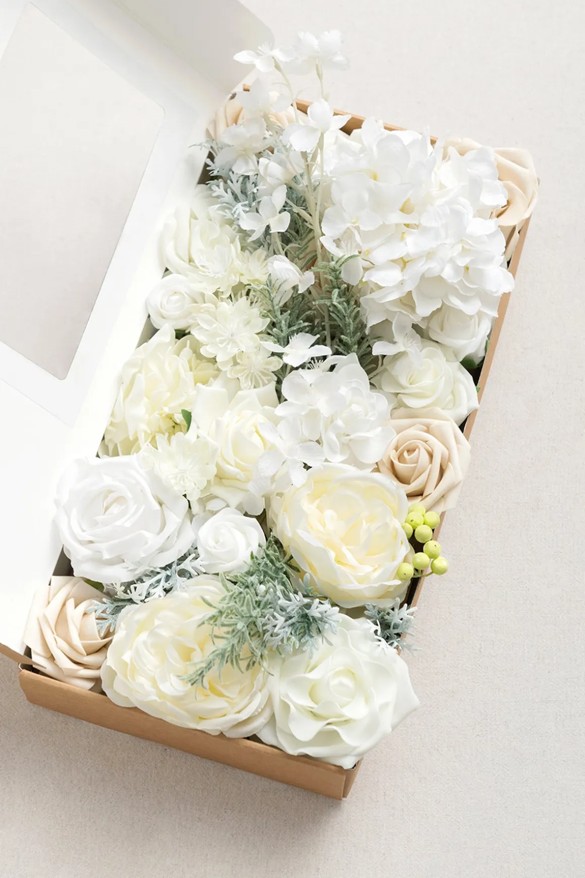 Natural White & Ivory Designer Flower Boxes