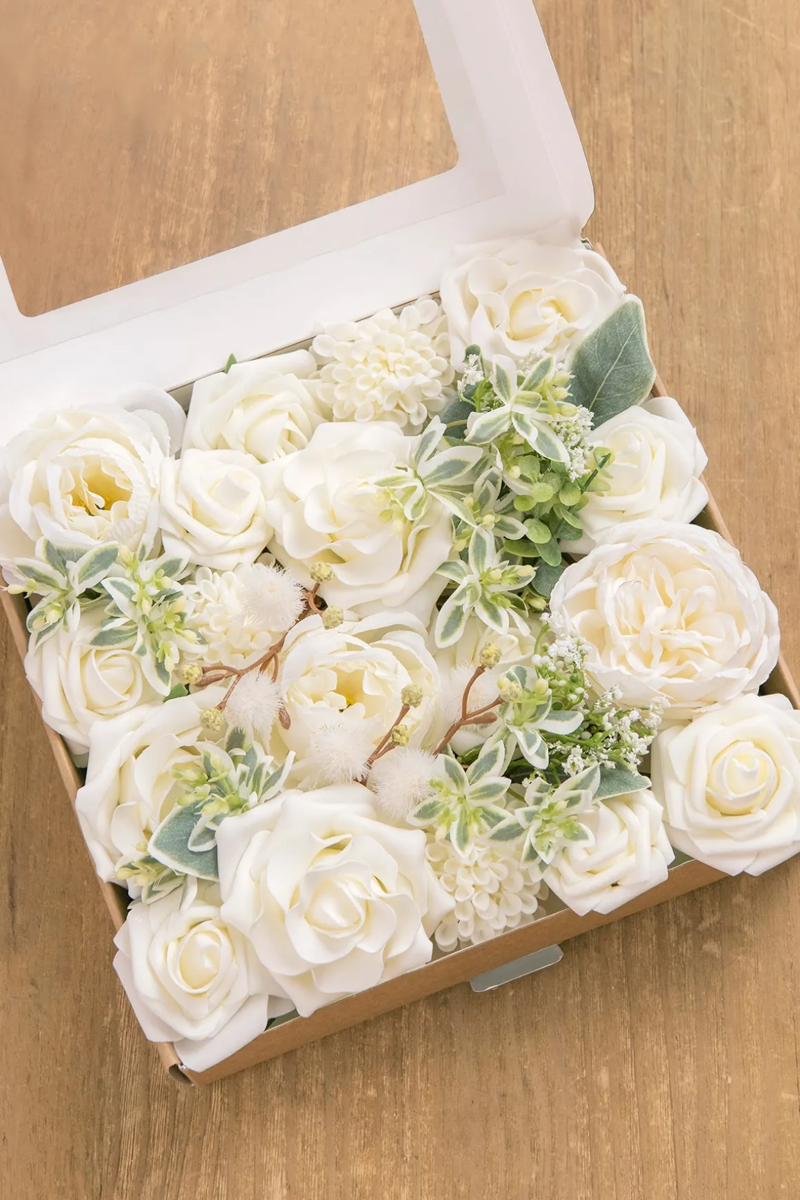 Natural White & Ivory Designer Flower Boxes