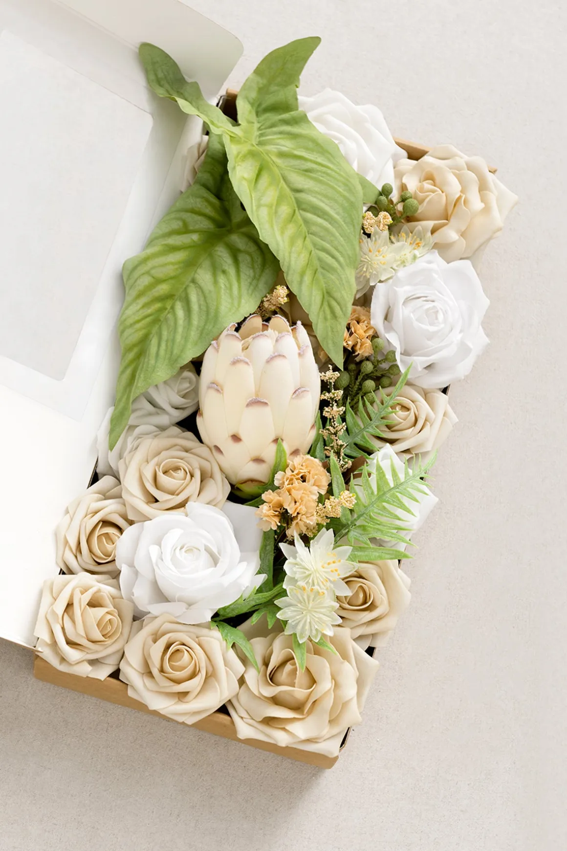 Natural White & Ivory Designer Flower Boxes