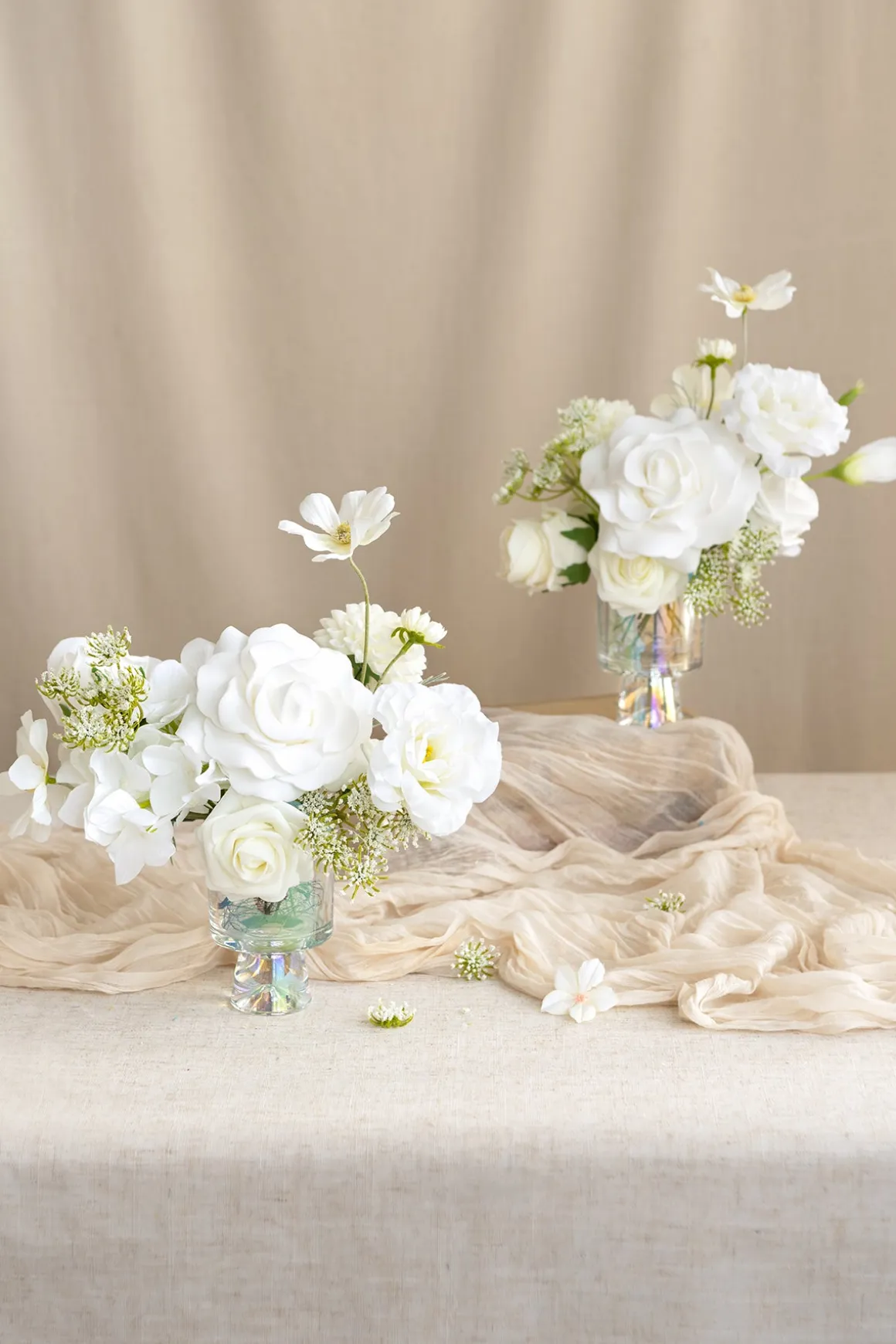 Natural White & Ivory Designer Flower Boxes
