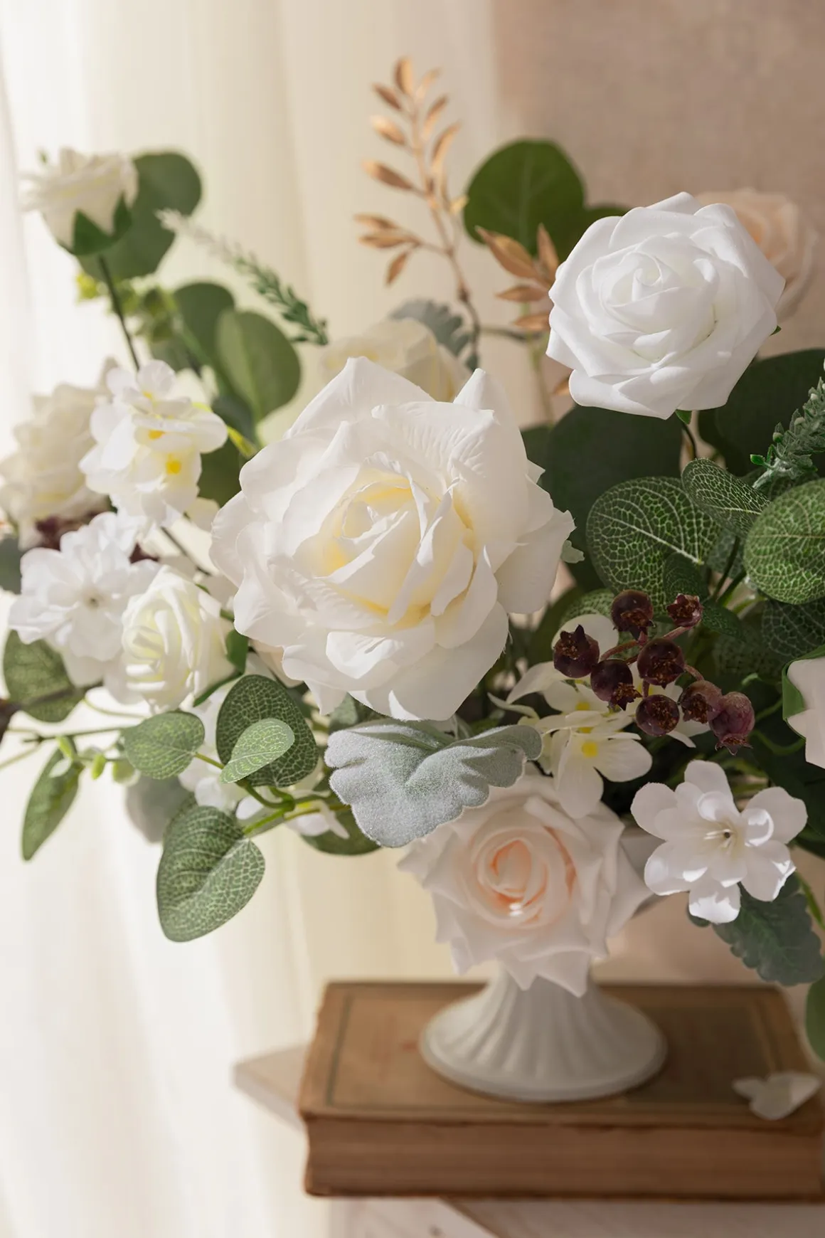 Natural White & Ivory Designer Flower Boxes