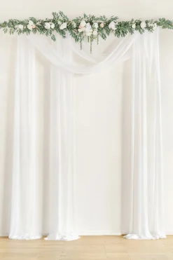 2 Panels Sheer Wedding Arch Draping 30" w x 32ft
