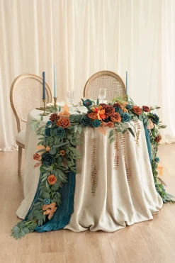 Reception Decor Package in Dark Teal & Burnt Orange
