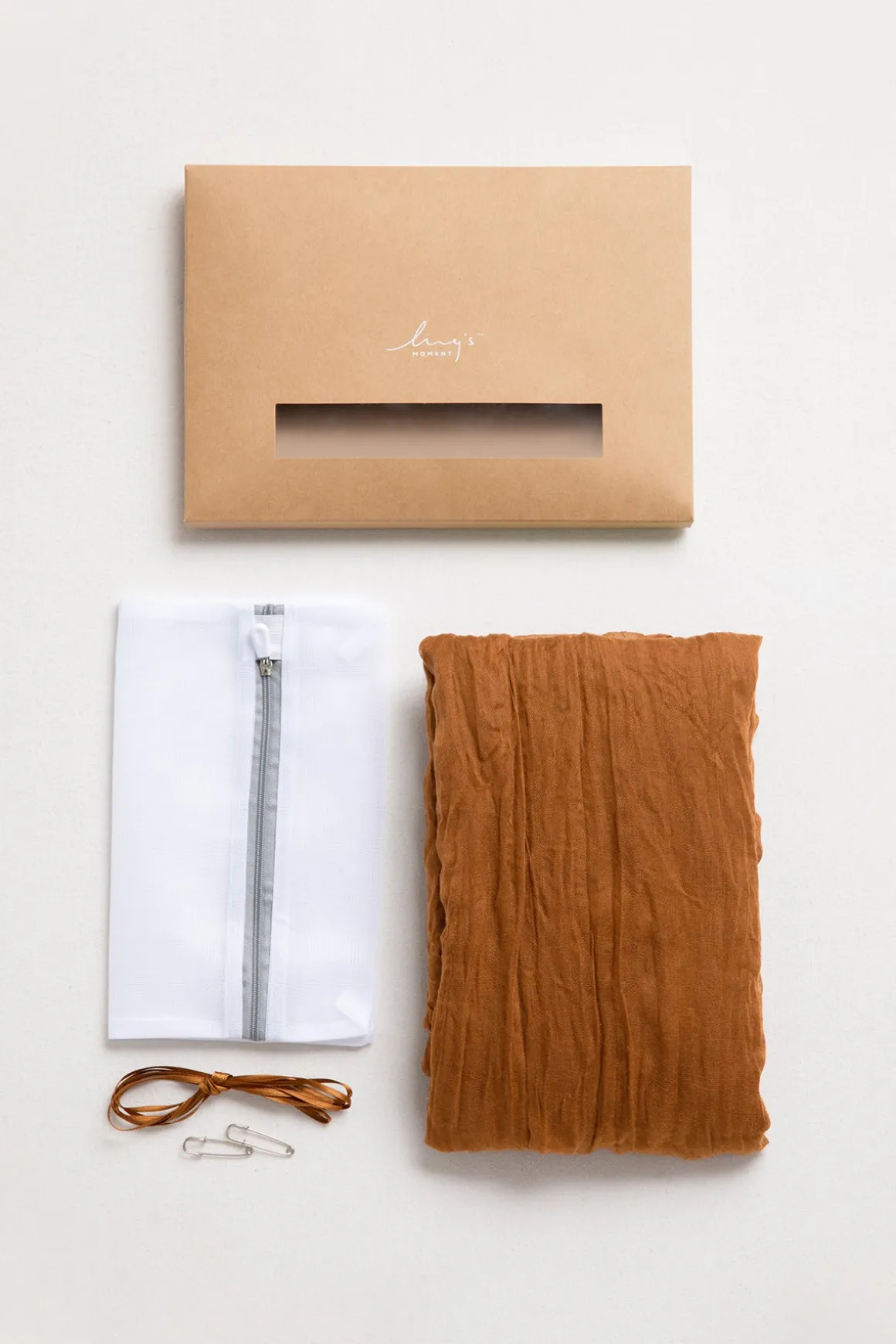 Rustic Gauze Cheesecloth Table Runner 35" w x 14ft - Brown Terracotta