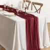 Sheer Table Runner 29" w x 10ft in Burgundy