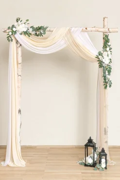 Sheer Wedding Arch Draping 30