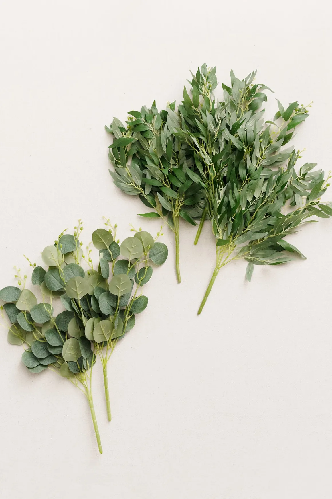 Silver Dollar Eucalyptus and Willow Leaf Spray