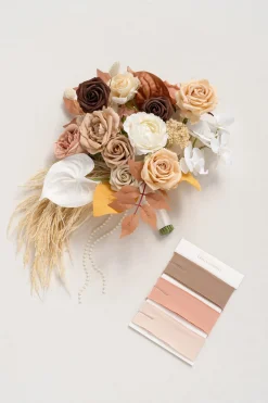 Small Cascade Bridal Bouquet in Rust & Sepia | Clearance