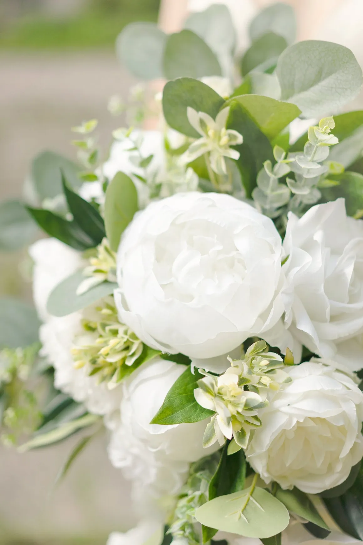 Small Cascade Bridal Bouquet in Natural Whites | Clearance