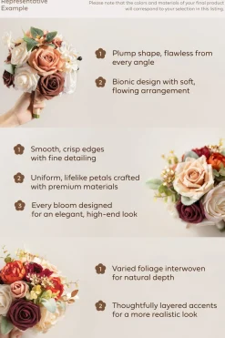 Small Free-Form Bridal Bouquet in Brown & Beige