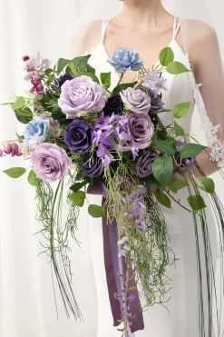 Small Free-Form Bridal Bouquet in Ethereal Purple Dream | Clearance