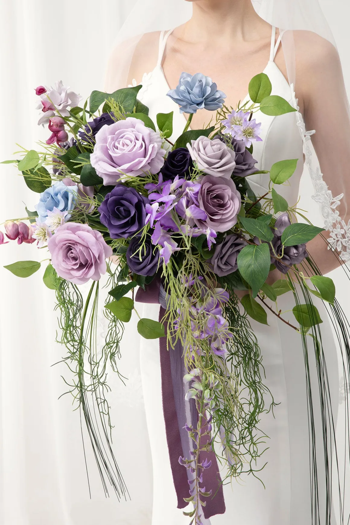 Small Free-Form Bridal Bouquet in Ethereal Purple Dream | Clearance