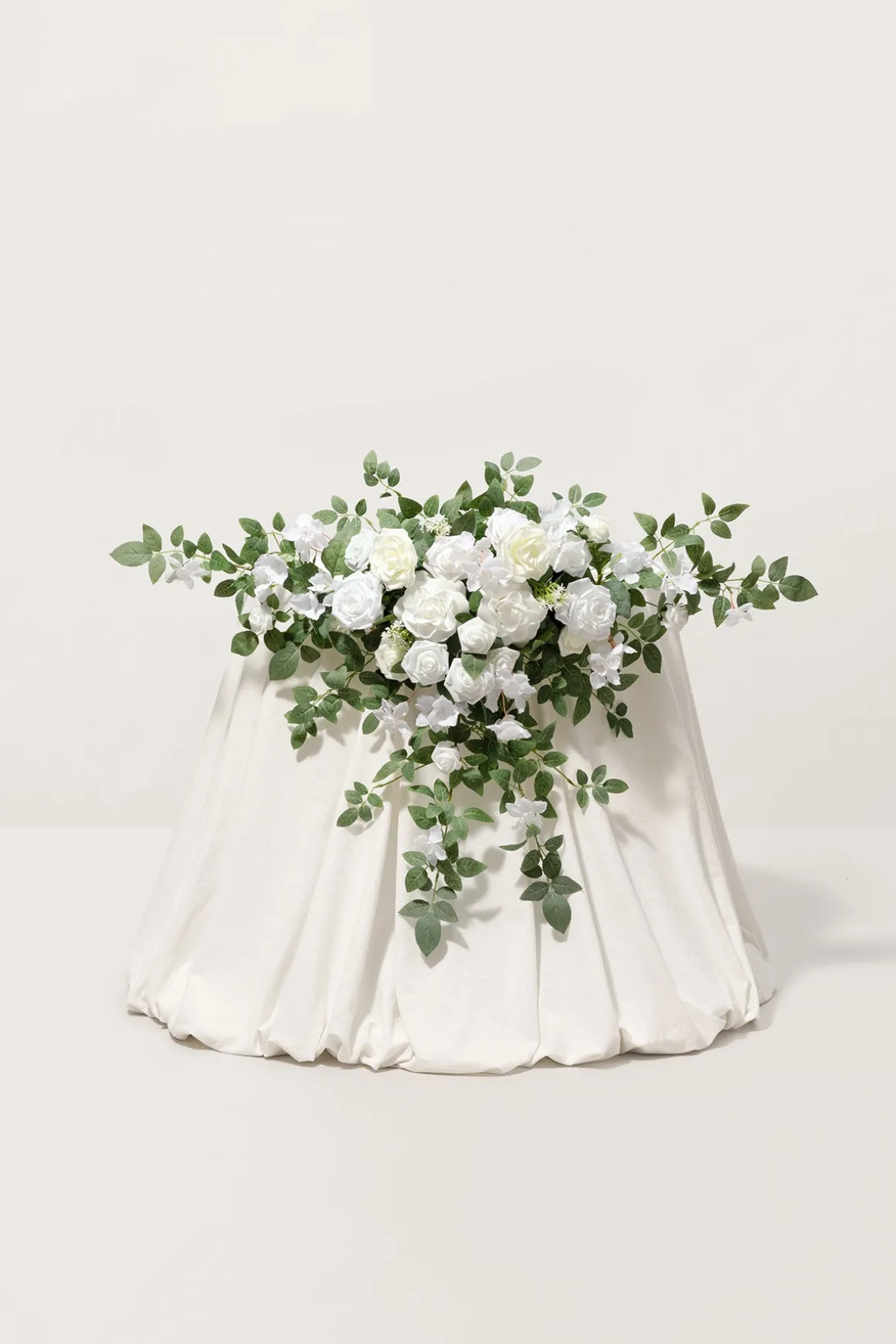 Sweetheart Table Floral Swags in White & Sage