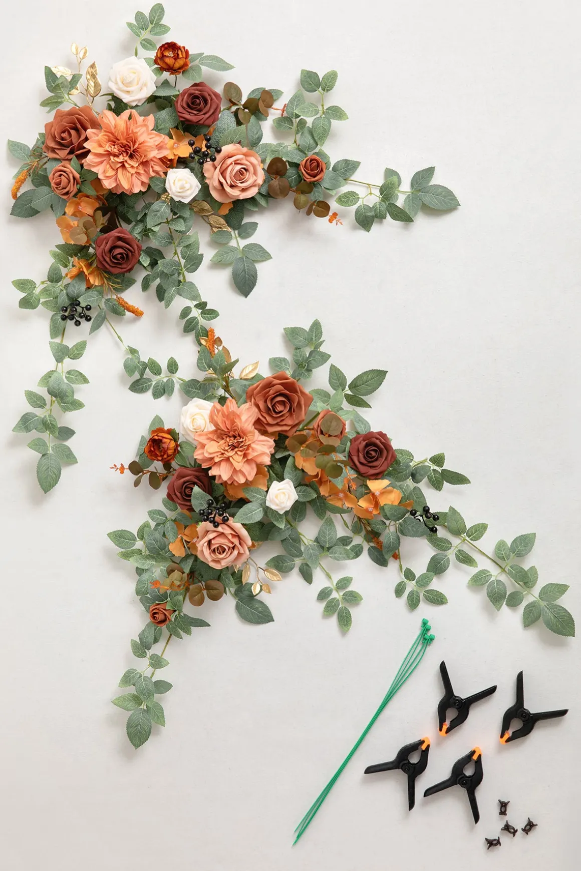 Sweetheart Table Floral Swags in Sunset Terracotta