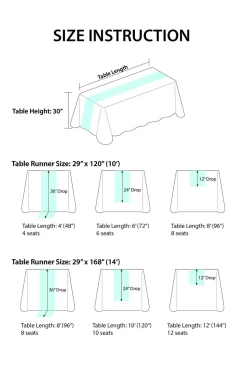 Weave Wedding Table Runner for Reception (Set of 8)