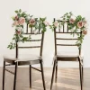 Wedding Aisle Chair Floral Decoration in Dusty Rose & Cream