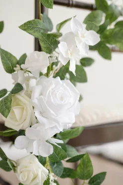 Wedding Aisle Chair Flower Decoration in White & Sage