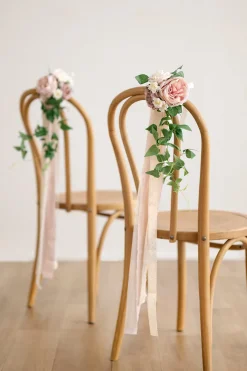 Wedding Aisle Decoration Pew Flowers in Dusty Rose & Cream | Clearance