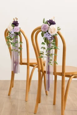 Wedding Aisle Decoration Pew Flowers in Lilac & Cream | Clearance