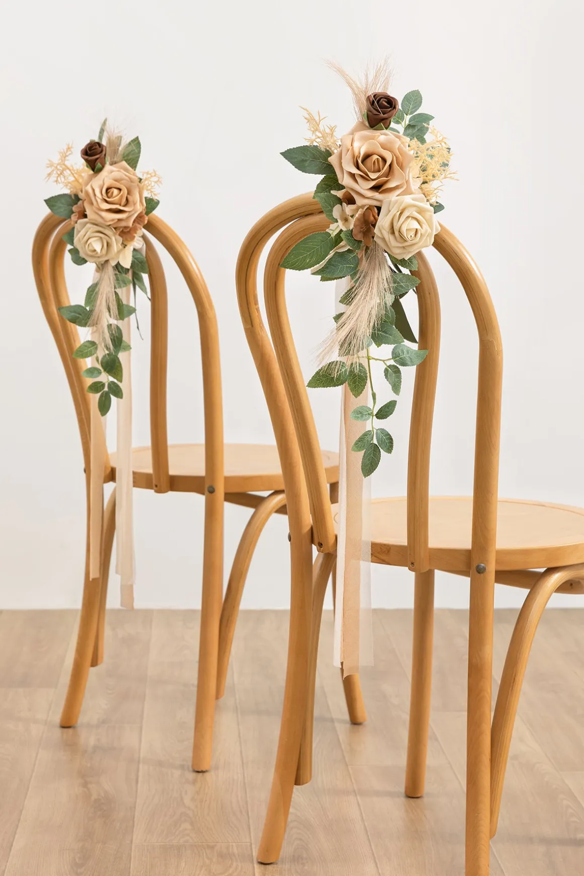 Wedding Aisle Decoration Pew Flowers in Beige & Sage | Clearance