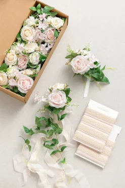 Wedding Aisle Decoration Pew Flowers in Blush
