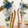Wedding Aisle Decoration Pew Flowers in Dutch Blue & Powder Blue (Set of 8) | Clearance
