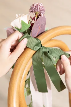 Wedding Aisle Decoration Pew Flowers in Dusty Rose & Mauve