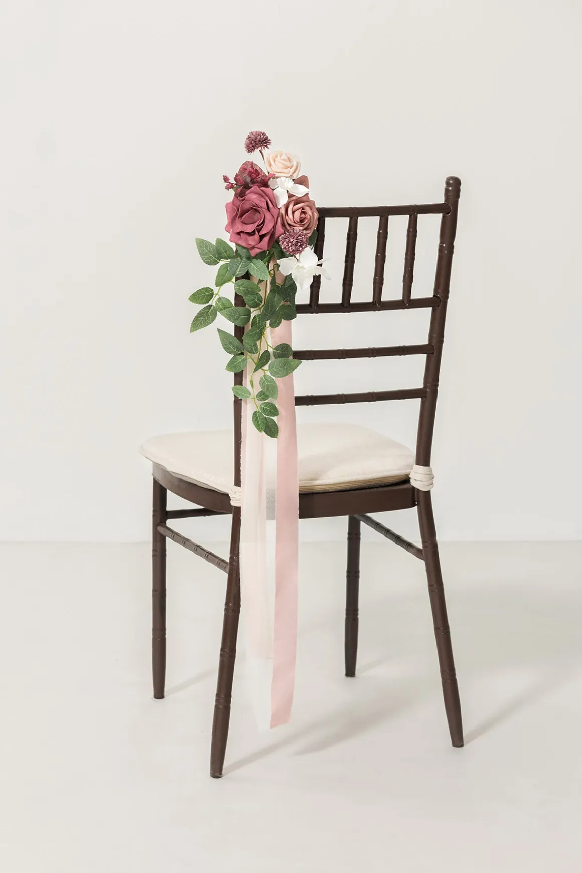 Wedding Aisle Decoration Pew Flowers in Dusty Rose & Mauve
