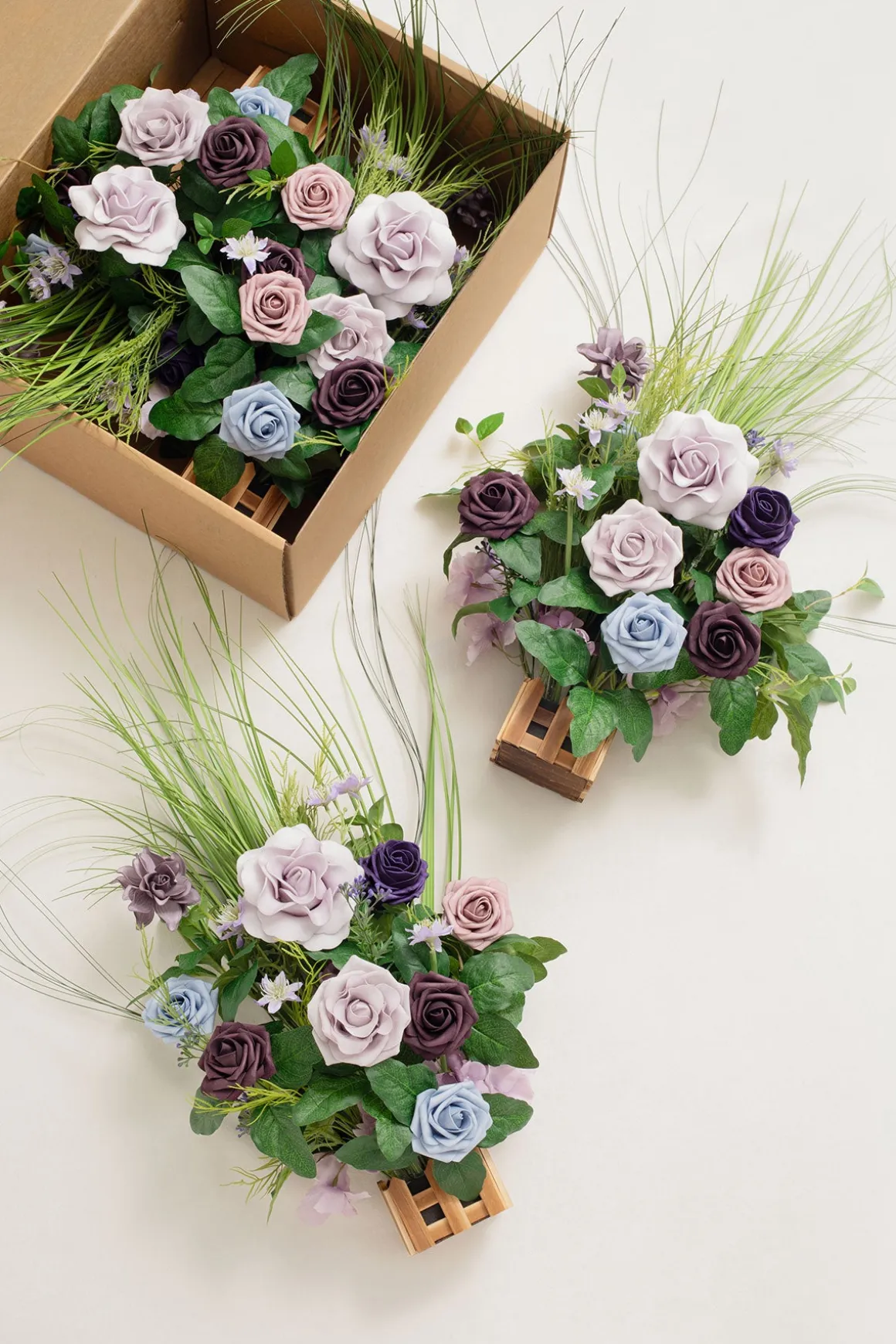 Wedding Aisle Runner Flower Arrangements in Ethereal Purple Dream | Clearance