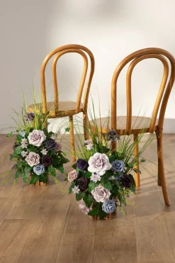 Wedding Aisle Runner Flower Arrangements in Ethereal Purple Dream | Clearance