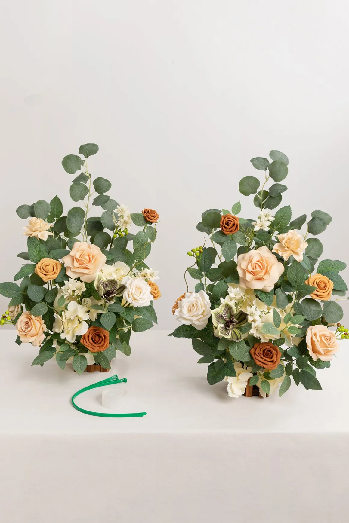 Wedding Aisle Runner Flower Arrangement in Apricot & Soft Peach | Clearance