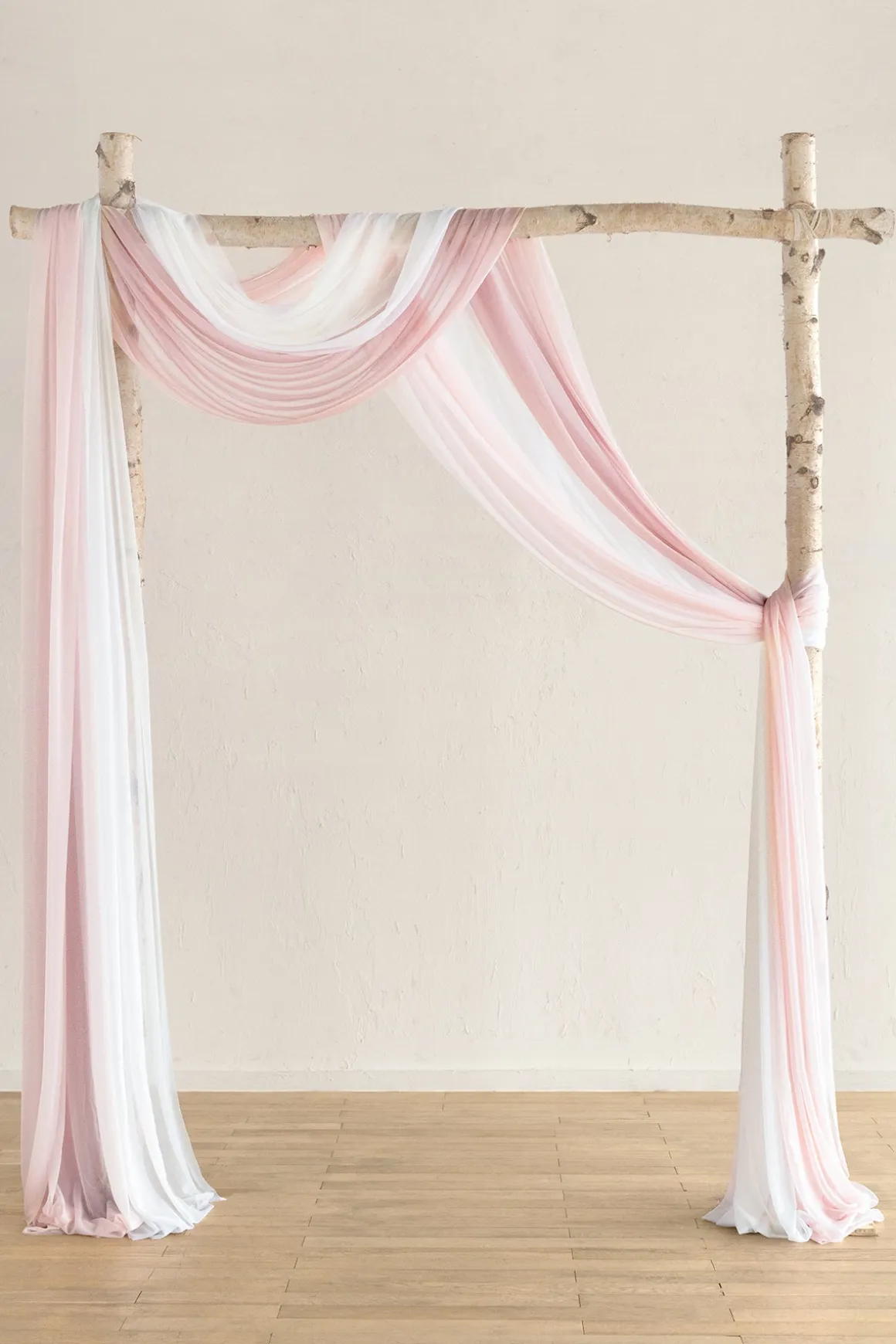Wedding Arch Drapes in Gentle Blush