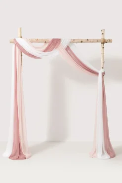 Wedding Arch Drapes in Gentle Blush