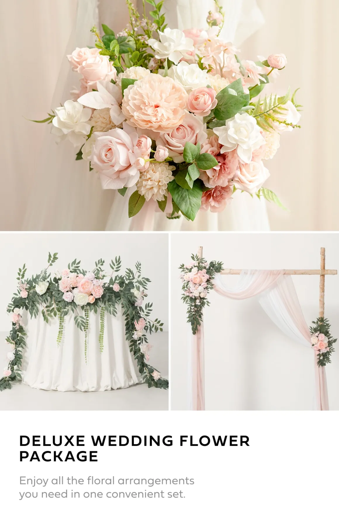 Wedding Flower Packages in Blush & Cream