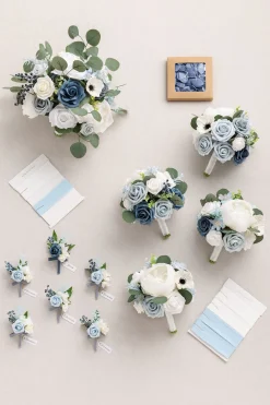 Wedding Flower Packages in Dusty Blue & Navy