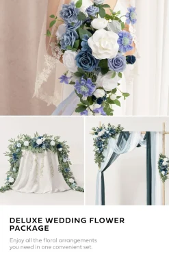 Wedding Flower Packages in Dusty Blue & Navy