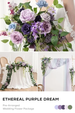 Wedding Flower Packages in Ethereal Purple Dream