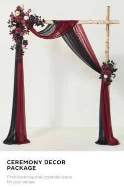 Wedding Flower Packages in Moody Burgundy & Black