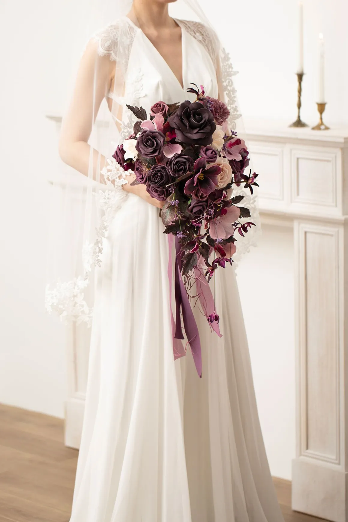Wedding Flower Packages in Plum Velvet Wedding