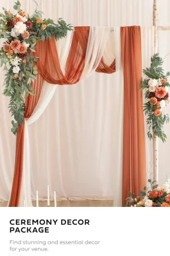 Wedding Flower Packages in Sunset Terracotta