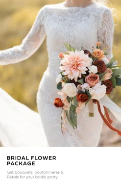 Wedding Flower Packages in Sunset Terracotta