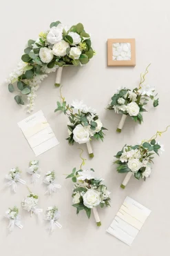 Wedding Flower Packages in White & Sage