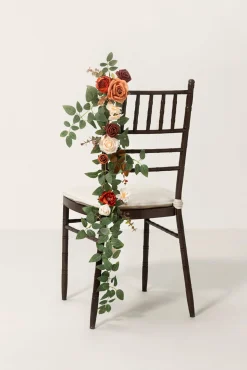 Wedding Hanging Chair Back Decoration in Sunset Terracotta