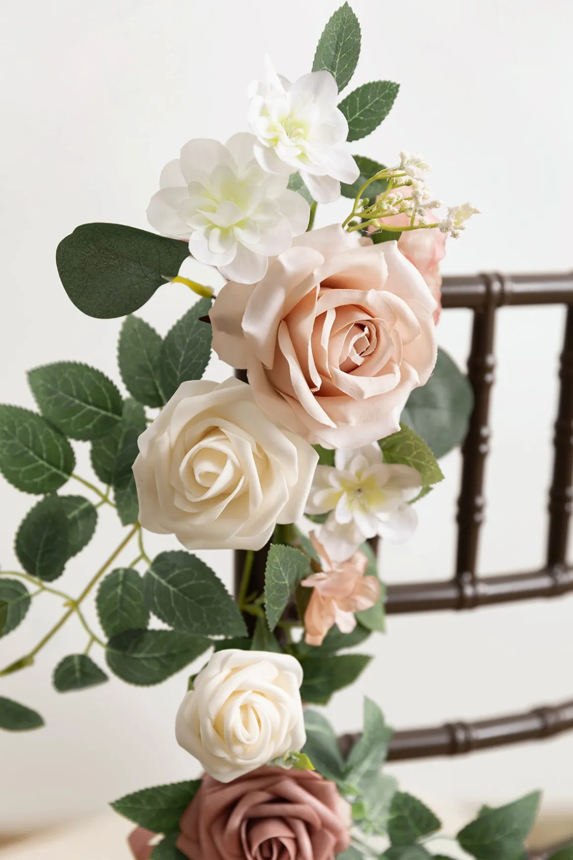 Wedding Hanging Chair Back Decoration in Dusty Rose & Cream