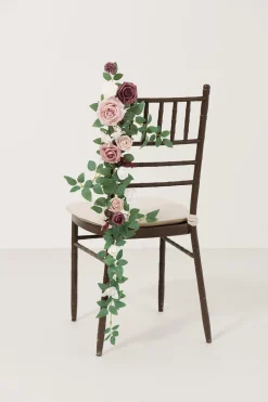 Wedding Hanging Chair Back Decoration in Dusty Rose & Mauve | Clearance