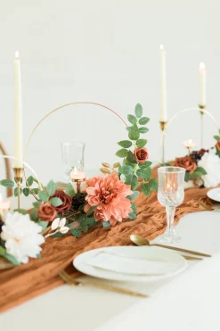 Wreath Hoop Centerpiece Set in Sunset Terracotta | Clearance