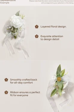 Wrist and Shoulder Corsages in Sunset Terracotta