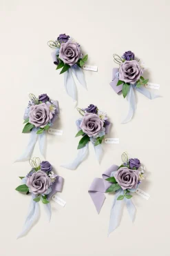 Wrist Corsages in Ethereal Purple Dream